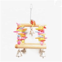 Pet Toys Bird Wooden Triangle Climbing Ladder Parrot Bird Perch Stand Swing Toy