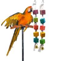 Colorful rope wooden parrot bird chewing toys From China