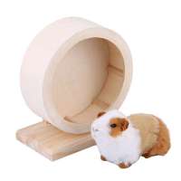 Hamster Toy Hamster Small Pets Wooden House Funny Wheel Running Rest Nest Playing Exercise Toy